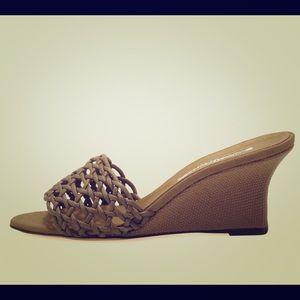 Manolo Blahnik “Tolesi” Woven Wedge
